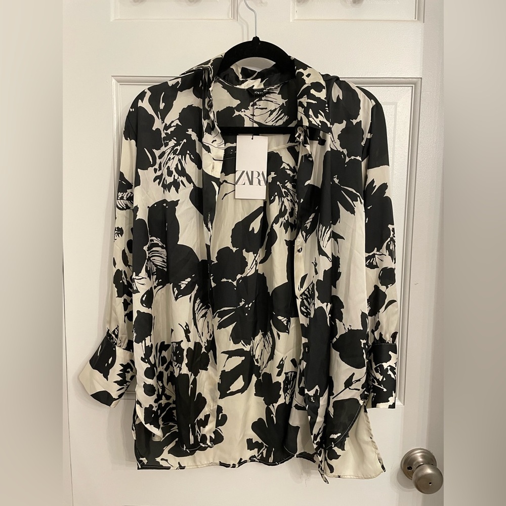 Zara Floral Button Up